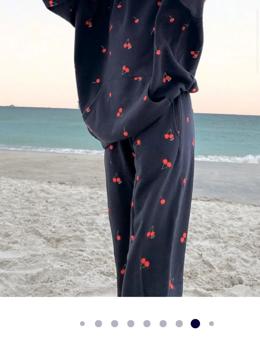 Navy Mon-Cheri -Print Joggers with Elastic Waist